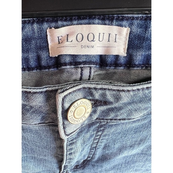 Anthropologie ELOQUII Denim super Hi-Rise blue Jeans Size 14S - Picture 4 of 15